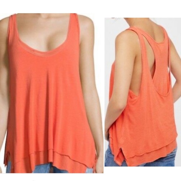 Free People Karmen Sleeveless Layer Tank Top Pink XS OB584638 - Picture 2 of 10